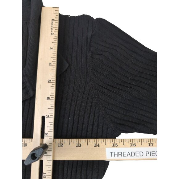 Urban Outfitters Polo Mini Dress Womens M Black Preppy Dark Academia Minimalist - Picture 9 of 12